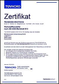 TN/AD 2000-Merkblatt W 0
